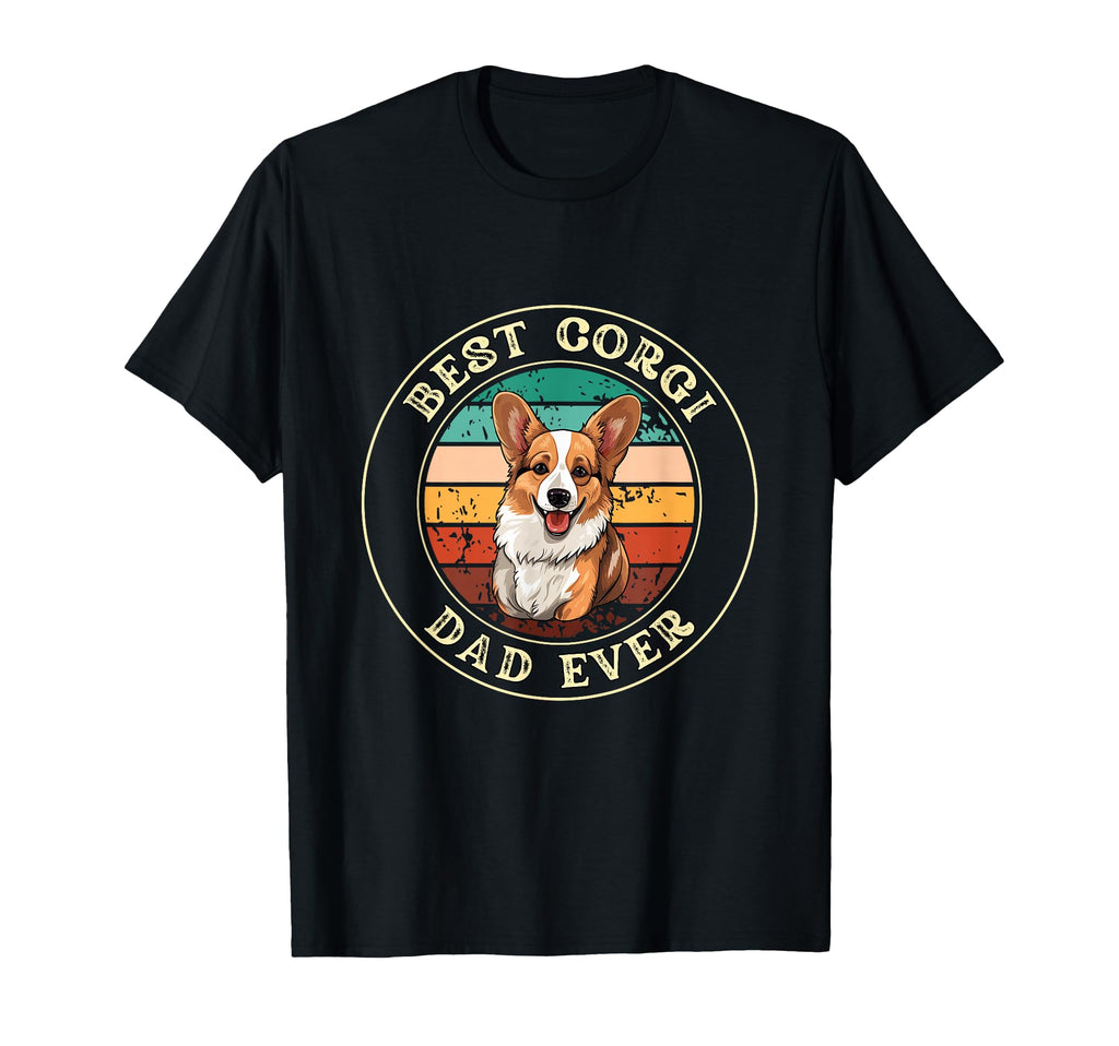 Funny Corgi Dad Gift T-Shirt - Custom Art Print Men Women - T-Shirt, Sweatshirt, Hoodie