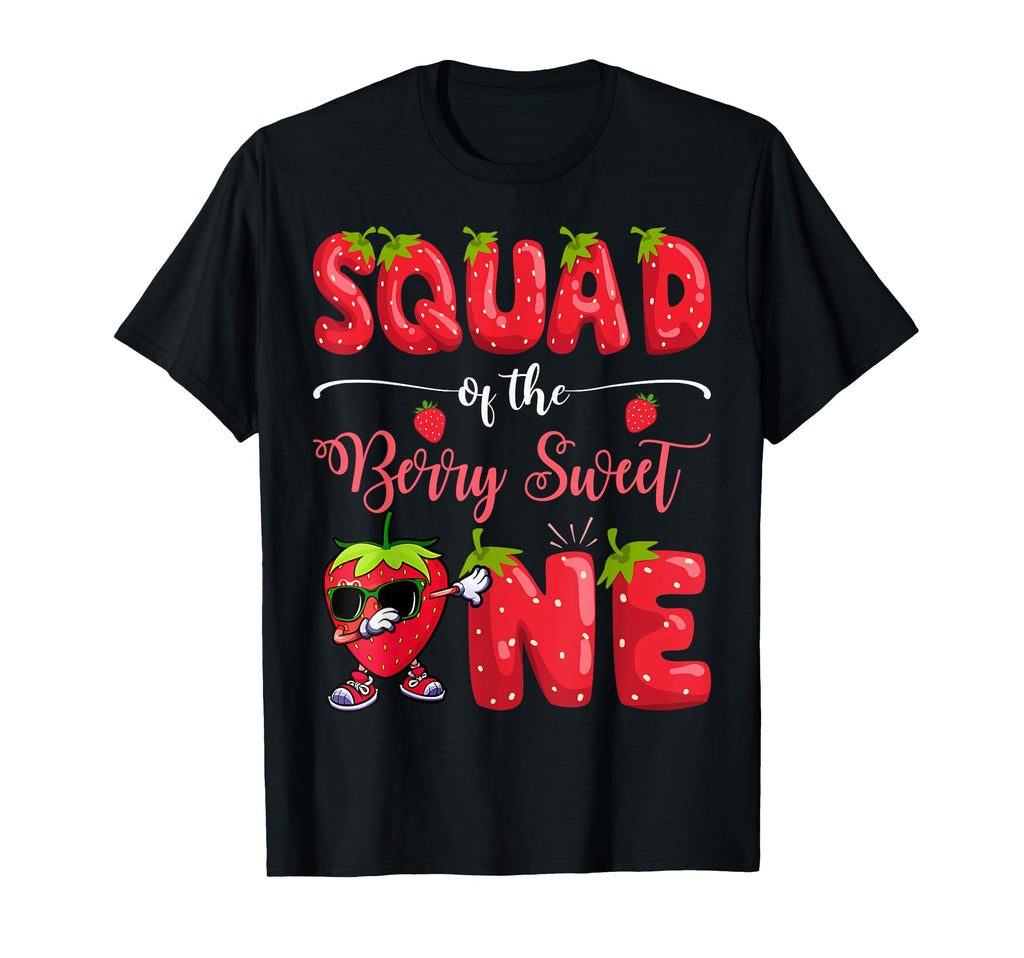 Squad Berry Sweet One Strawberry Dabbing T-Shirt - Trendy Graphic Unisex - T-Shirt, Sweatshirt, Hoodie
