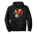 Playful Squirrel Soccer Ball Acorn Wildlife Hoodie - Trendy Graphic Unisex - T-Shirt, Sweatshirt, Hoodie