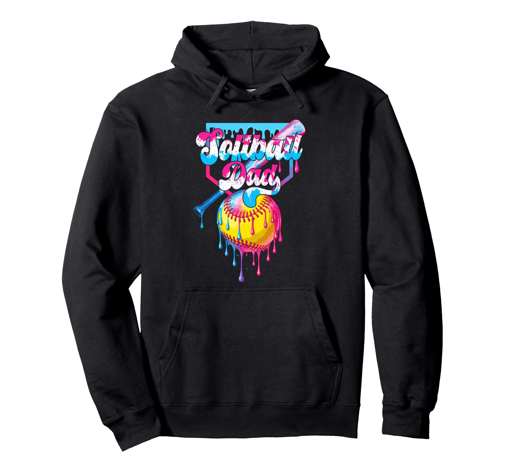 Softball Dad Funny Fathers Day Ice Cream Hoodie - Aesthetic Graphic Unisex - T-Shirt, Sweatshirt, Hoodie