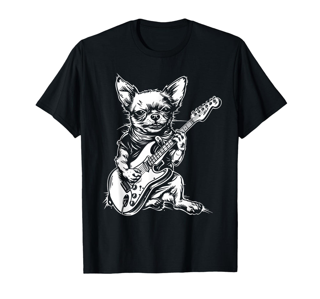 Funny Chihuahua Dog Playing Electric T-Shirt - Fun Novelty Design Unisex - T-Shirt, Sweatshirt, Hoodie