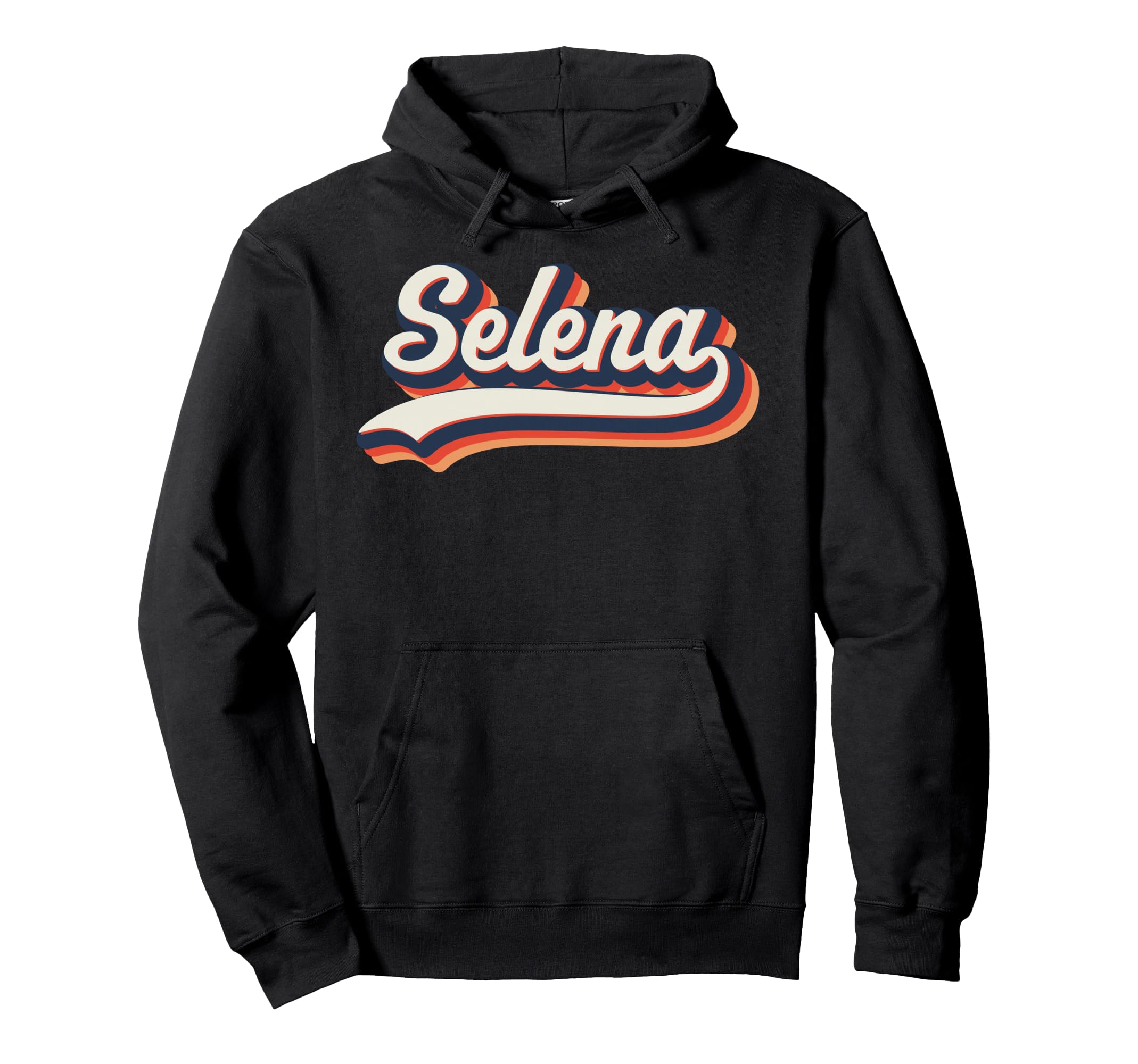 Selena First Name Groovy Custom Hoodie - Unique Graphic Unisex - T-Shirt, Sweatshirt, Hoodie