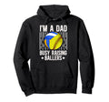 Im Dad Busy Raising Ballers Softball Hoodie - Aesthetic Graphic Unisex - T-Shirt, Sweatshirt, Hoodie
