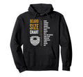 Beard Length Measurement Hoodie - Novelty Apparel for Adults - T-Shirt, Sweatshirt, Hoodie