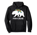 Autism Dad Papa Bear Protective Hoodie - Casual Everyday Wear Men Women - T-Shirt, Sweatshirt, Hoodie