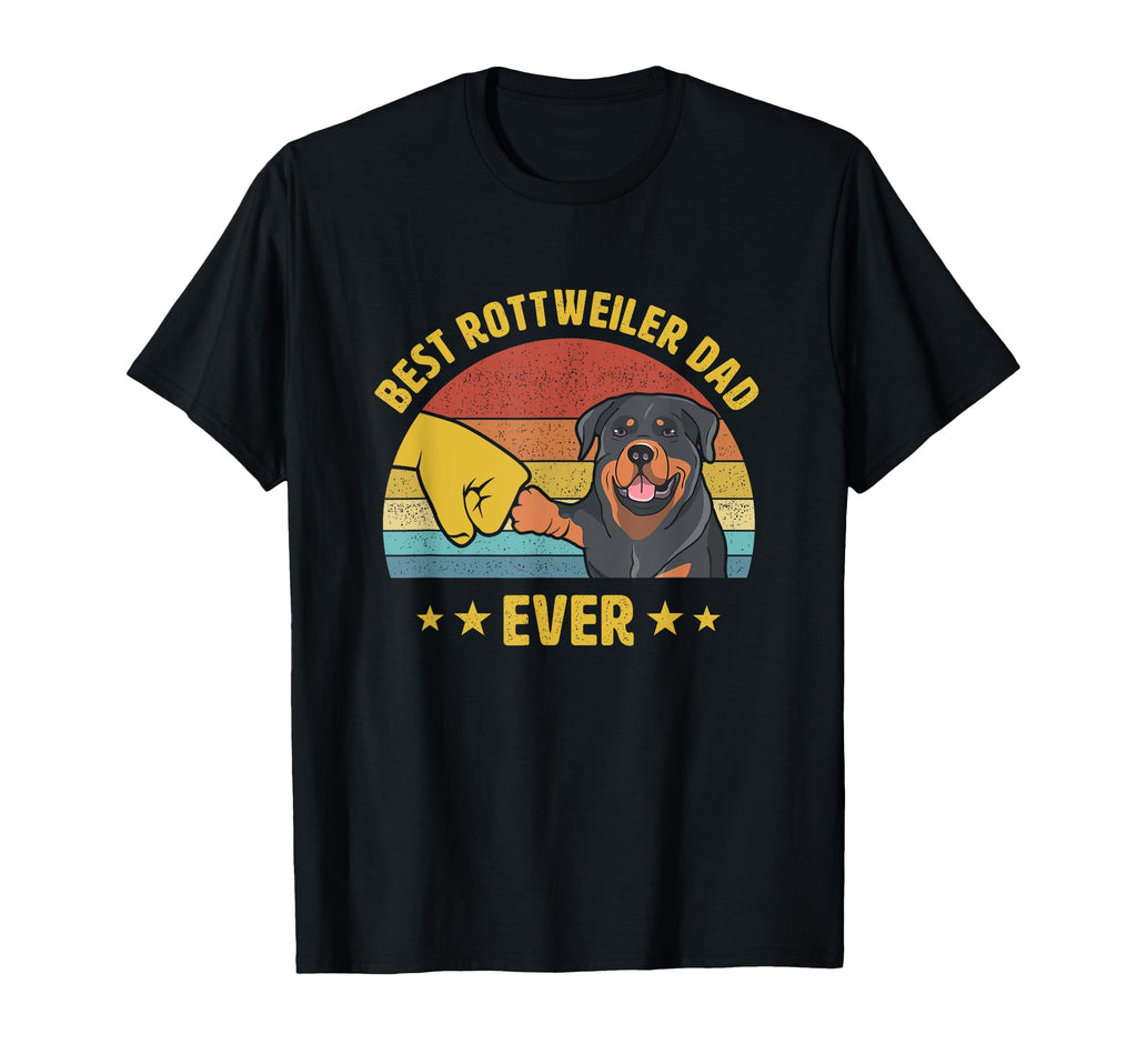 Best Rottweiler Dad Ever Proud T-Shirt - Streetwear Style for Adults - T-Shirt, Sweatshirt, Hoodie