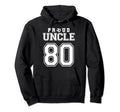 Number 80 Custom Proud Soccer Futbol Hoodie - Fun Novelty Design Men Women - T-Shirt, Sweatshirt, Hoodie