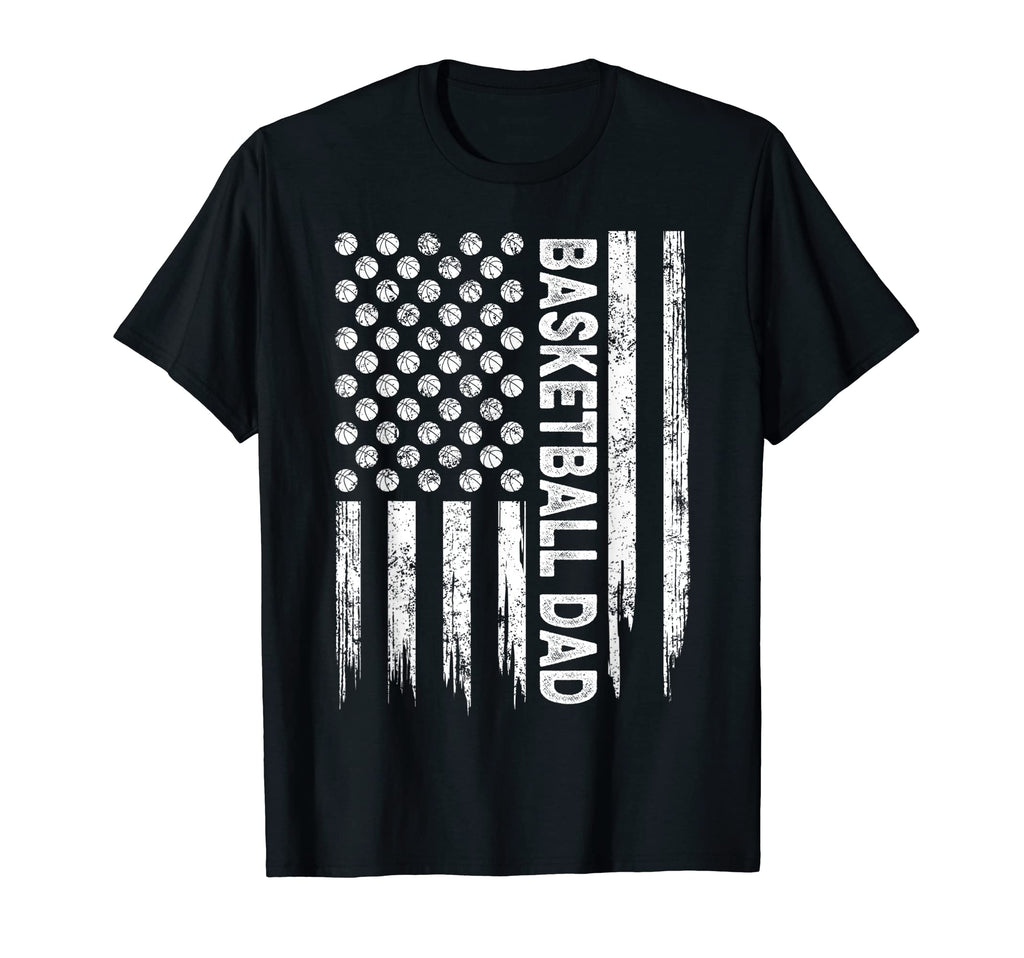 Usa American Flag Basketball Dad T-Shirt - Novelty Apparel for Adults - T-Shirt, Sweatshirt, Hoodie