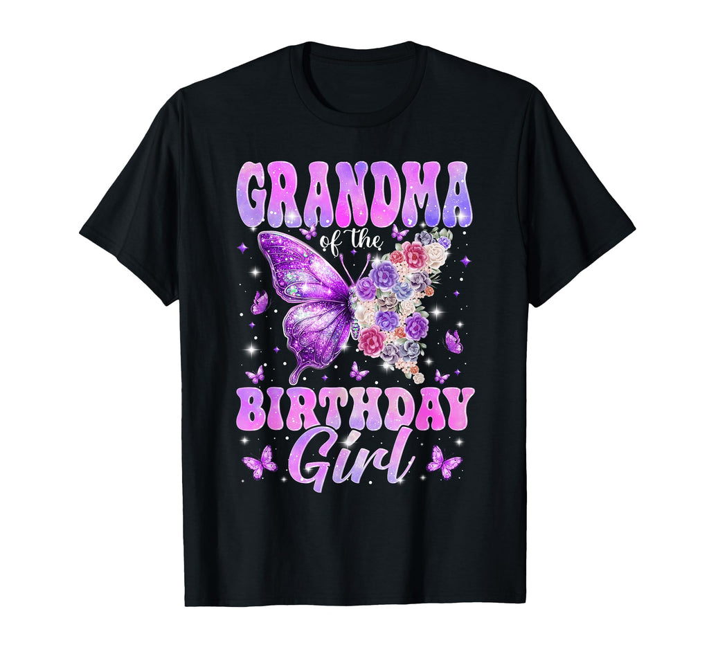 Grandma Birthday Butterfly Family T-Shirt - Novelty Apparel for Adults - T-Shirt, Sweatshirt, Hoodie