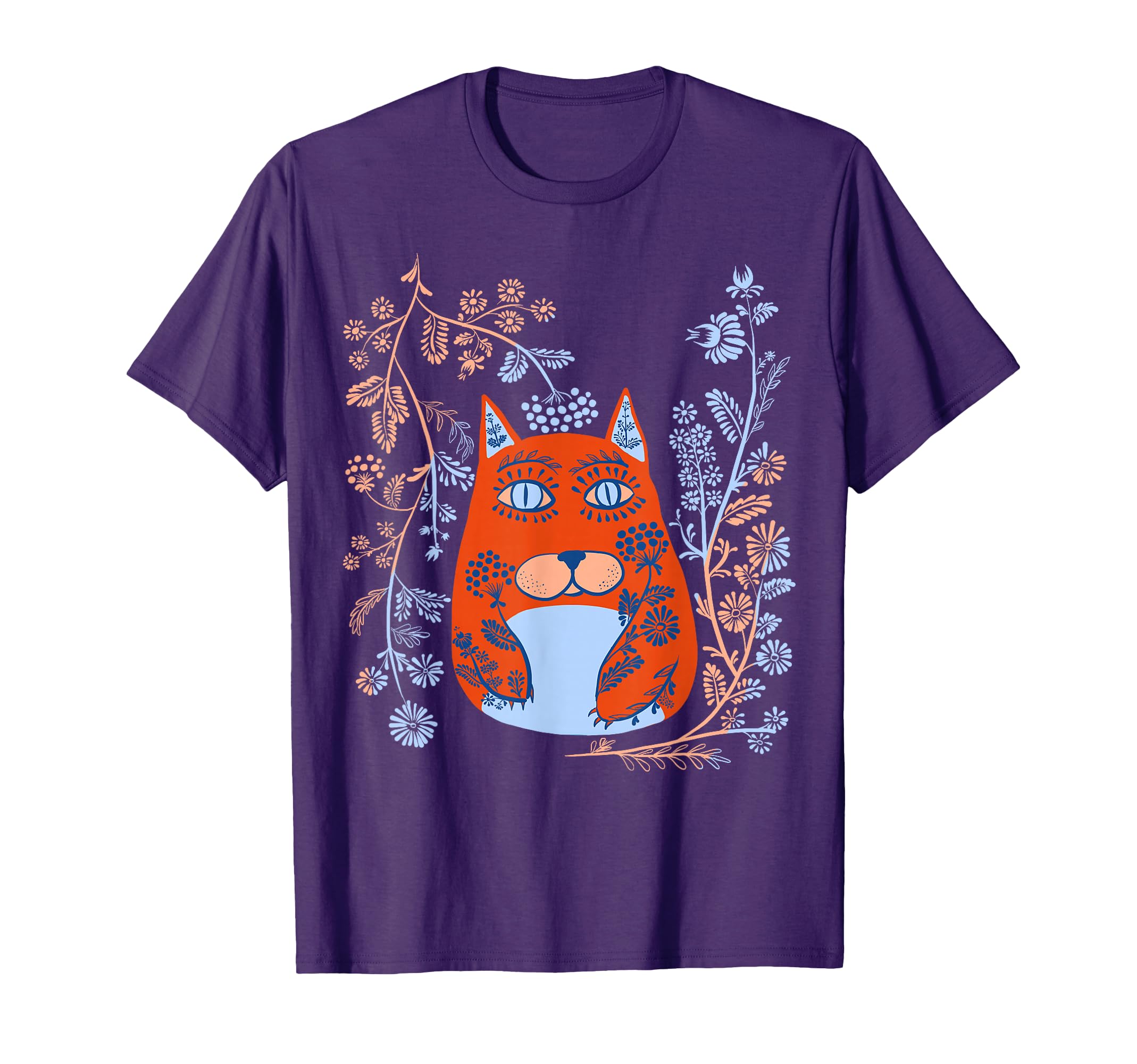 Magic Cat Floral Ukrainian Vyshyvanka T-Shirt - Graphic Print for Adults - T-Shirt, Sweatshirt, Hoodie