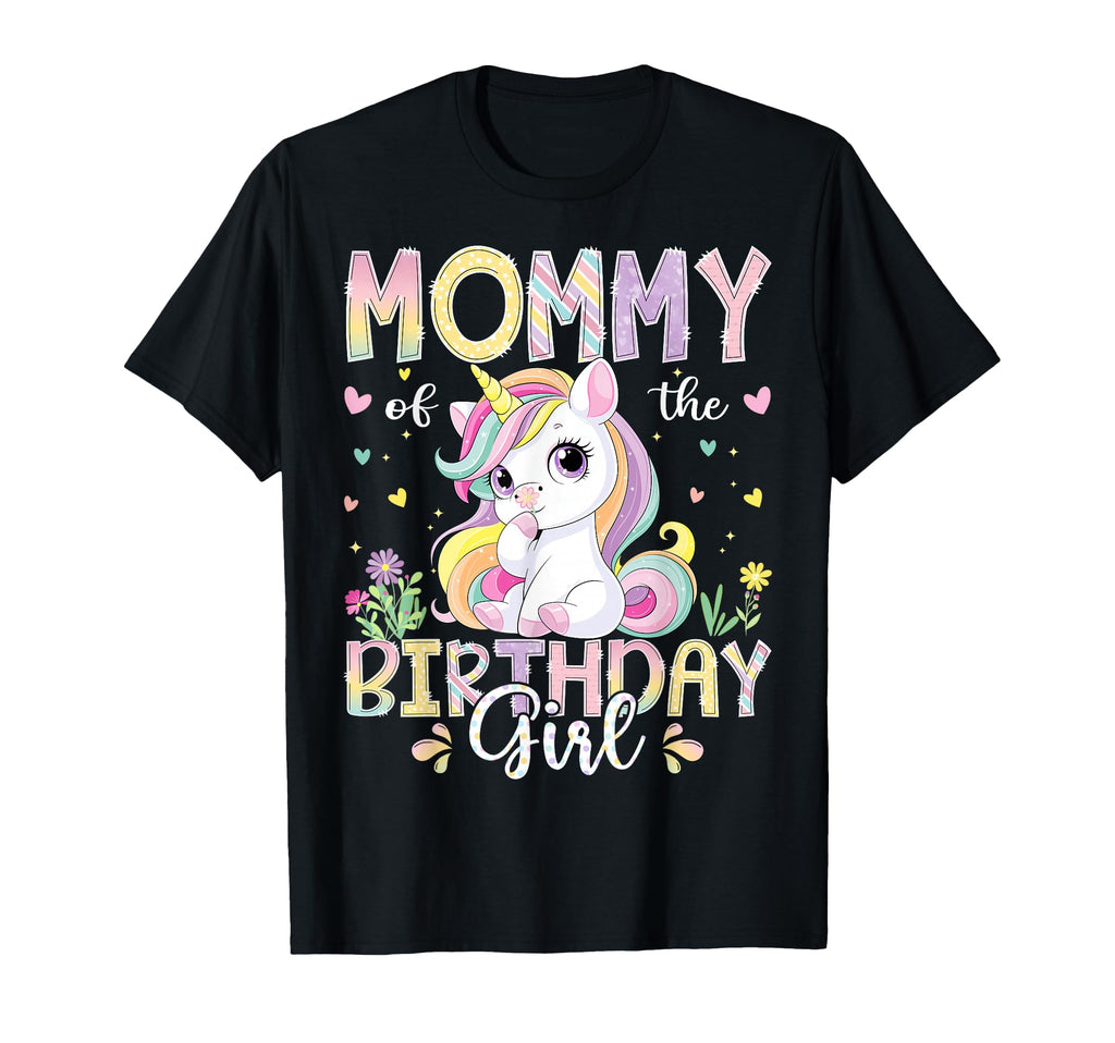 Mommy Birthday Kawaii Unicorn Family T-Shirt - Custom Art Print Unisex - T-Shirt, Sweatshirt, Hoodie