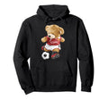 Teddy Bear Playing Soccer Hoodie - Novelty Apparel Unisex - T-Shirt, Sweatshirt, Hoodie