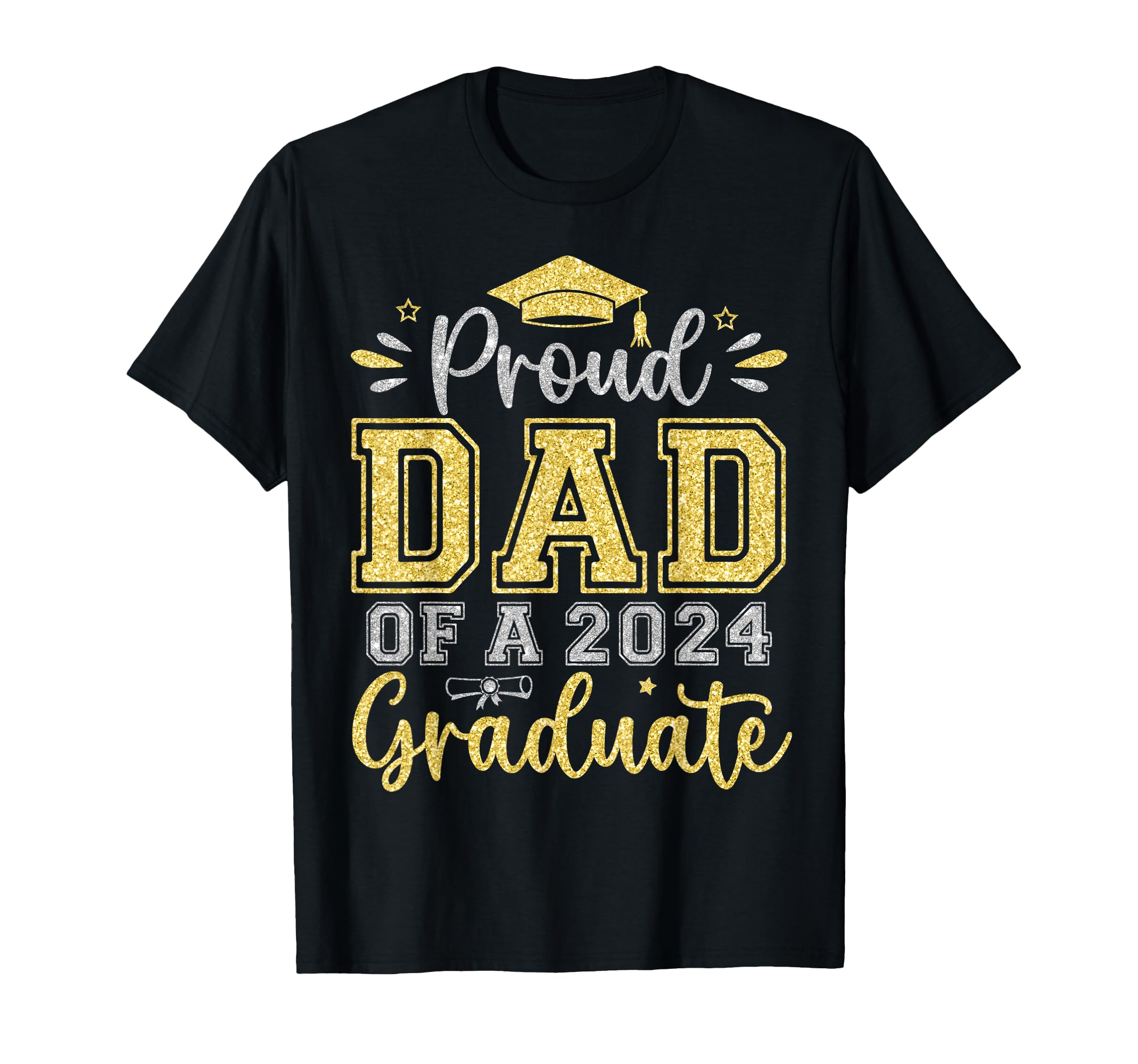 Proud Dad 2024 Graduate Senior Graduation T-Shirt - Graphic Print Unisex - T-Shirt, Sweatshirt, Hoodie