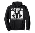 Twin Dad Officially Outnumbered Twin Hoodie - Graphic Print for Adults - T-Shirt, Sweatshirt, Hoodie