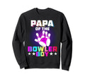 Papa Bowler Dad Matching Family Sweatshirt - Minimalist Print Men Women - T-Shirt, Sweatshirt, Hoodie