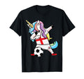 Funny Unicorn Dabbing England Football T-Shirt - Aesthetic Graphic Unisex - T-Shirt, Sweatshirt, Hoodie