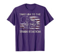Old American Flag Take Him To Train T-Shirt - Minimalist Print for Adults - T-Shirt, Sweatshirt, Hoodie