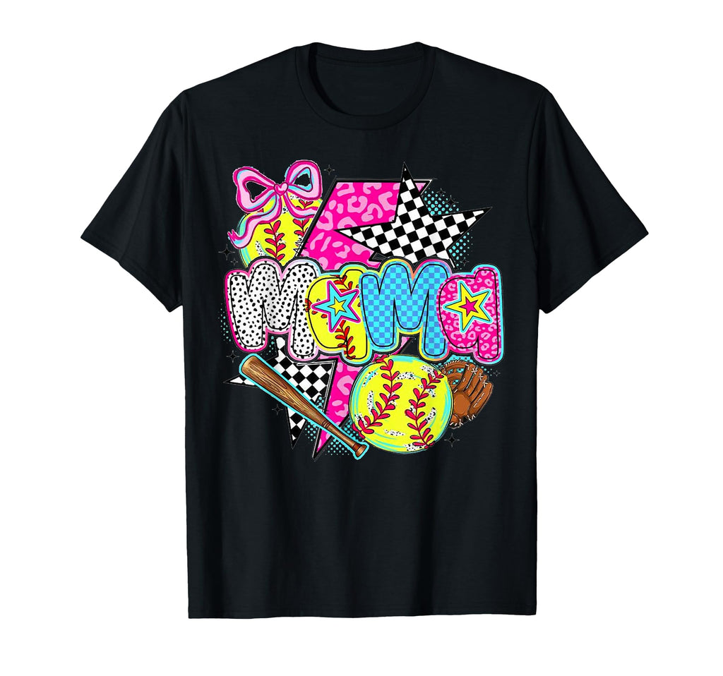 Softball Mama Game Day Leopard T-Shirt - Fun Novelty Design Unisex - T-Shirt, Sweatshirt, Hoodie
