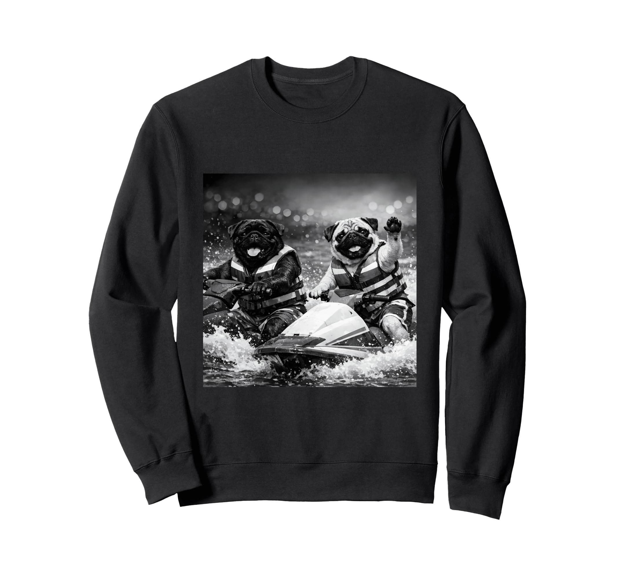 Pug Water Sports Funny Costume Life Sweatshirt - Novelty Apparel Men Women - T-Shirt, Sweatshirt, Hoodie