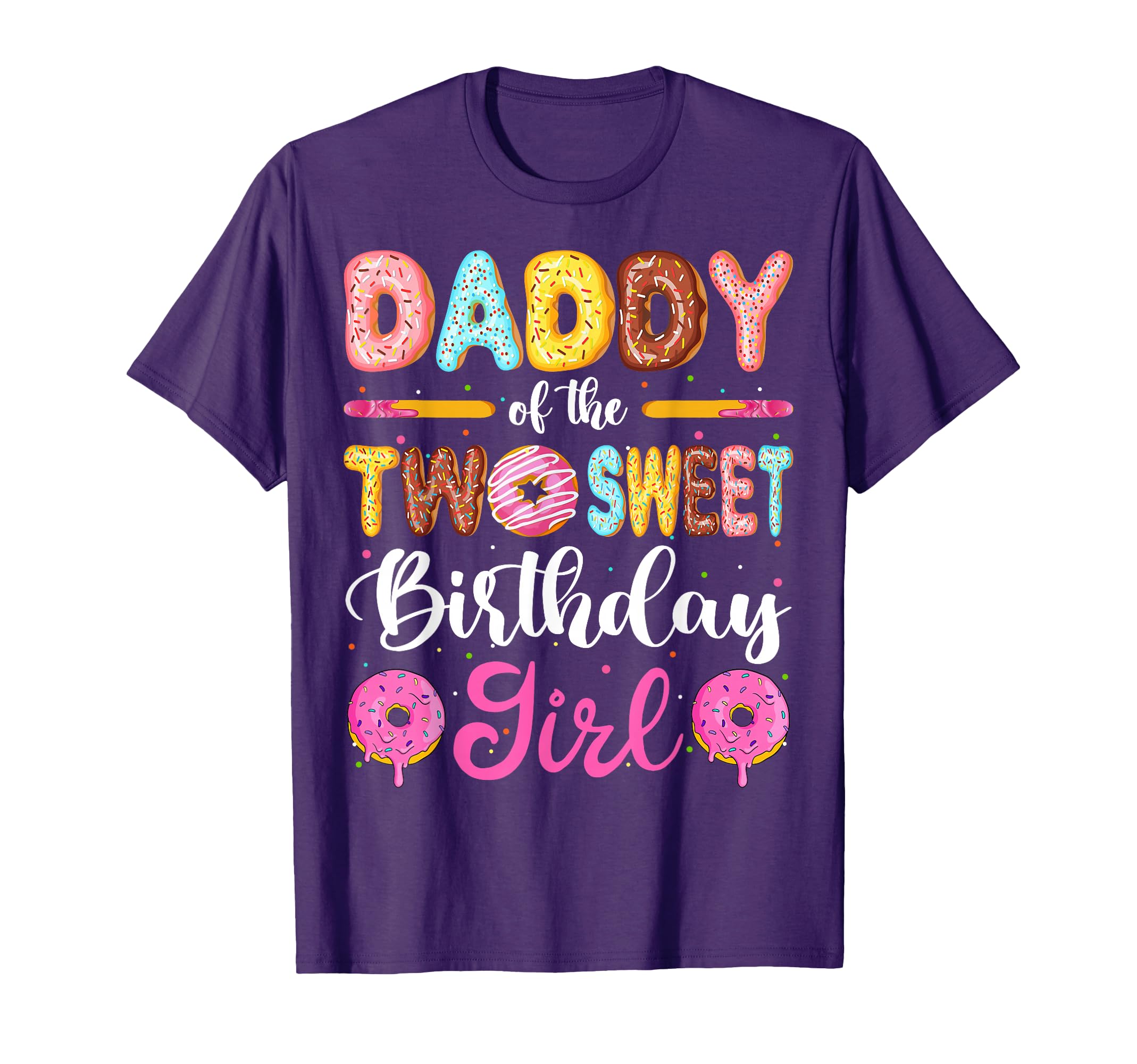 Daddy Two Sweet Birthday Donut 2Nd T-Shirt - Fun Novelty Design Unisex - T-Shirt, Sweatshirt, Hoodie