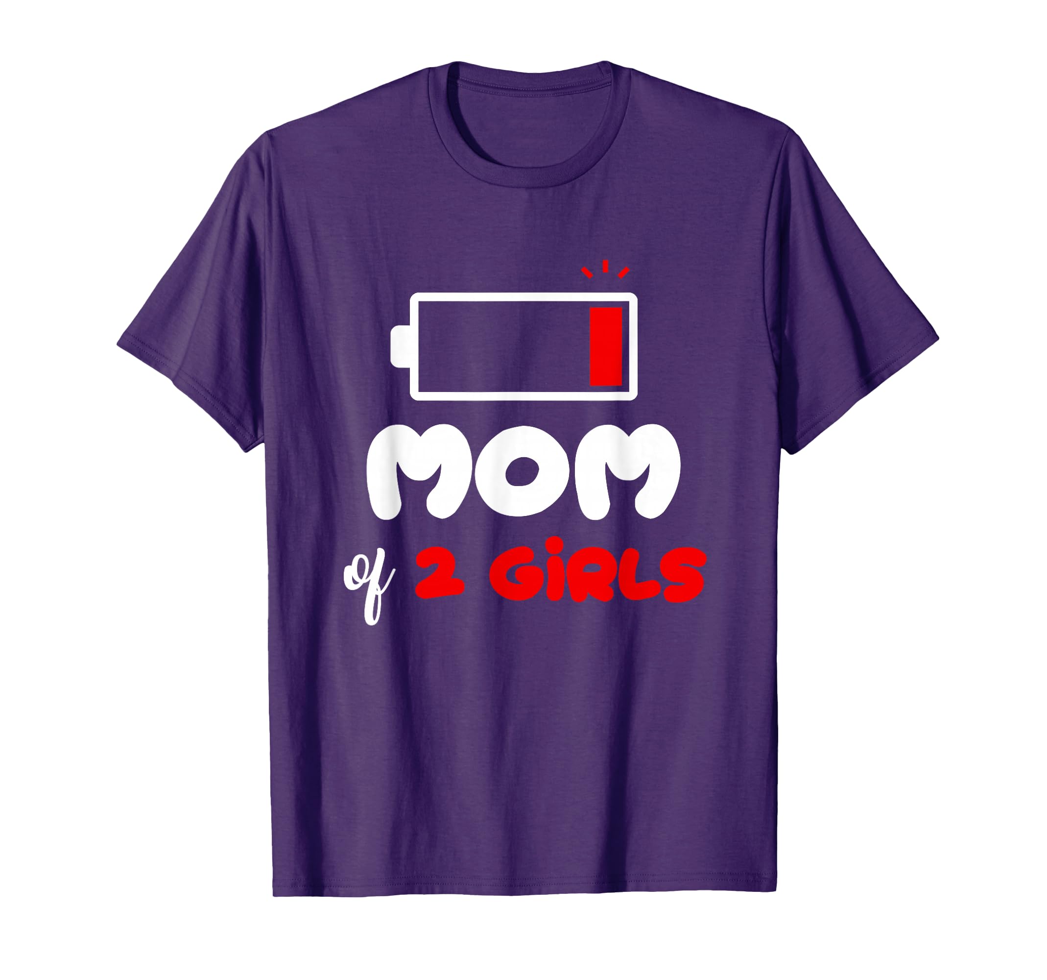 Mom 2 Funny 2 Daughters Mommy Two Mother T-Shirt - Graphic Print Men Women - T-Shirt, Sweatshirt, Hoodie