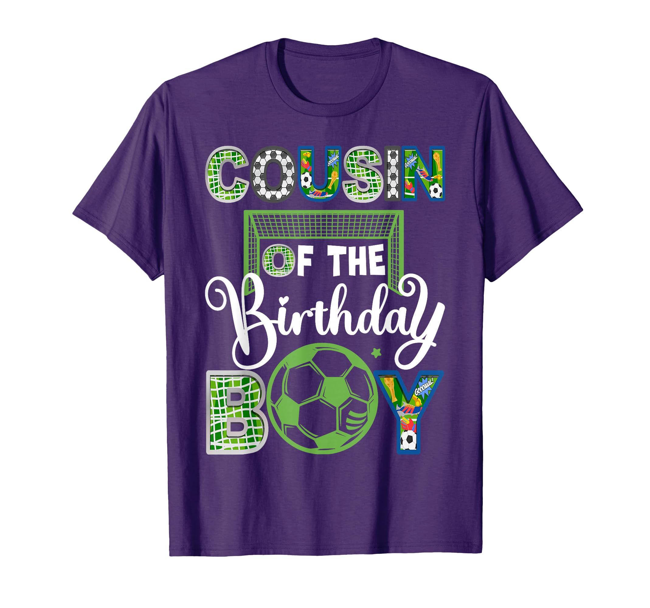Cousin Birthday Soccer Baller Birthday T-Shirt - Unique Graphic Unisex - T-Shirt, Sweatshirt, Hoodie