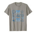 Blue Coquette Bow Seashell Beach T-Shirt - Minimalist Print for Adults - T-Shirt, Sweatshirt, Hoodie