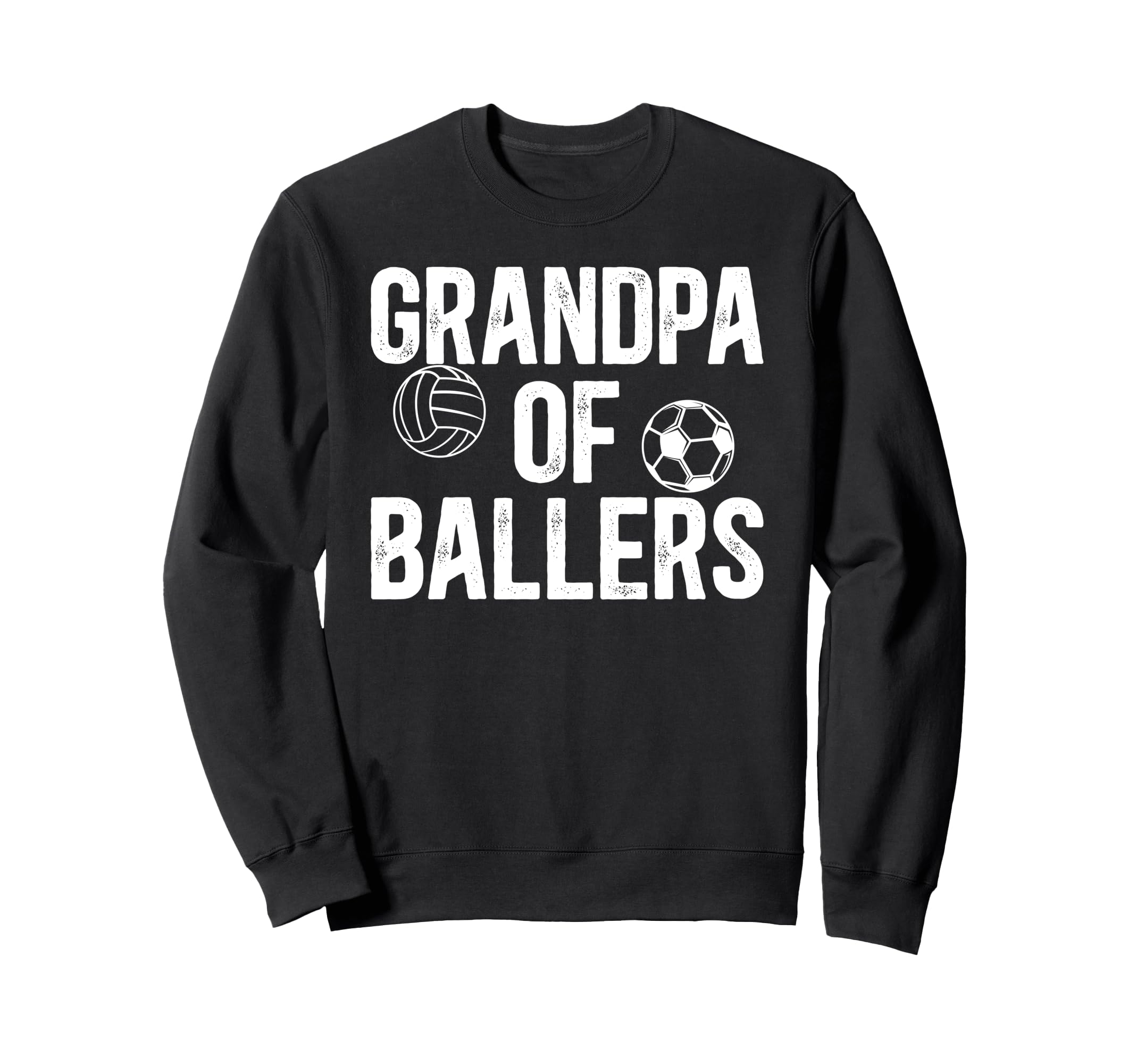 Grandpa Ballers Proud Volleyball Soccer Sweatshirt - Graphic Print Unisex - T-Shirt, Sweatshirt, Hoodie