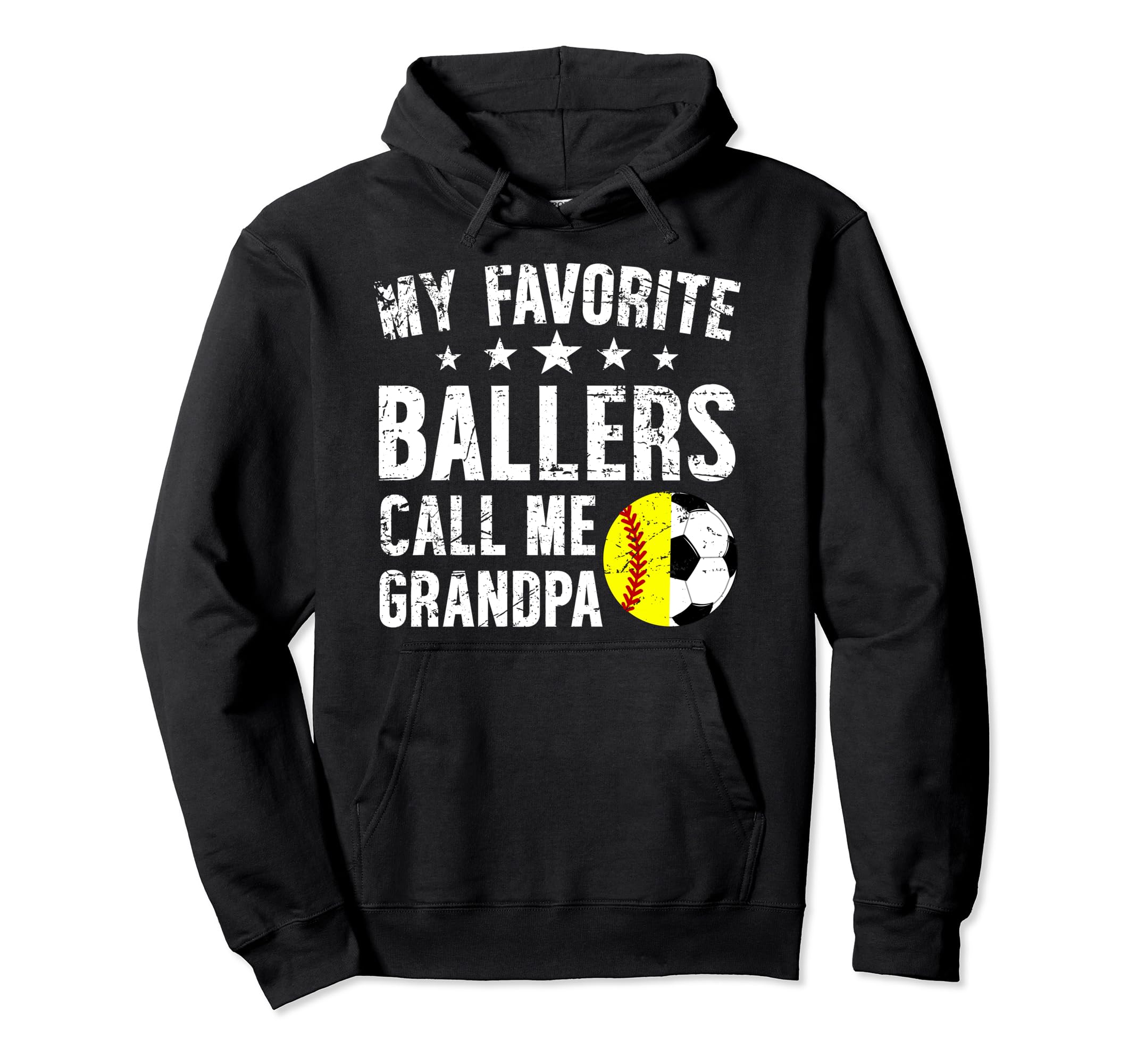 My Favorite Ballers Call Me Grandpa Hoodie - Graphic Print for Adults - T-Shirt, Sweatshirt, Hoodie
