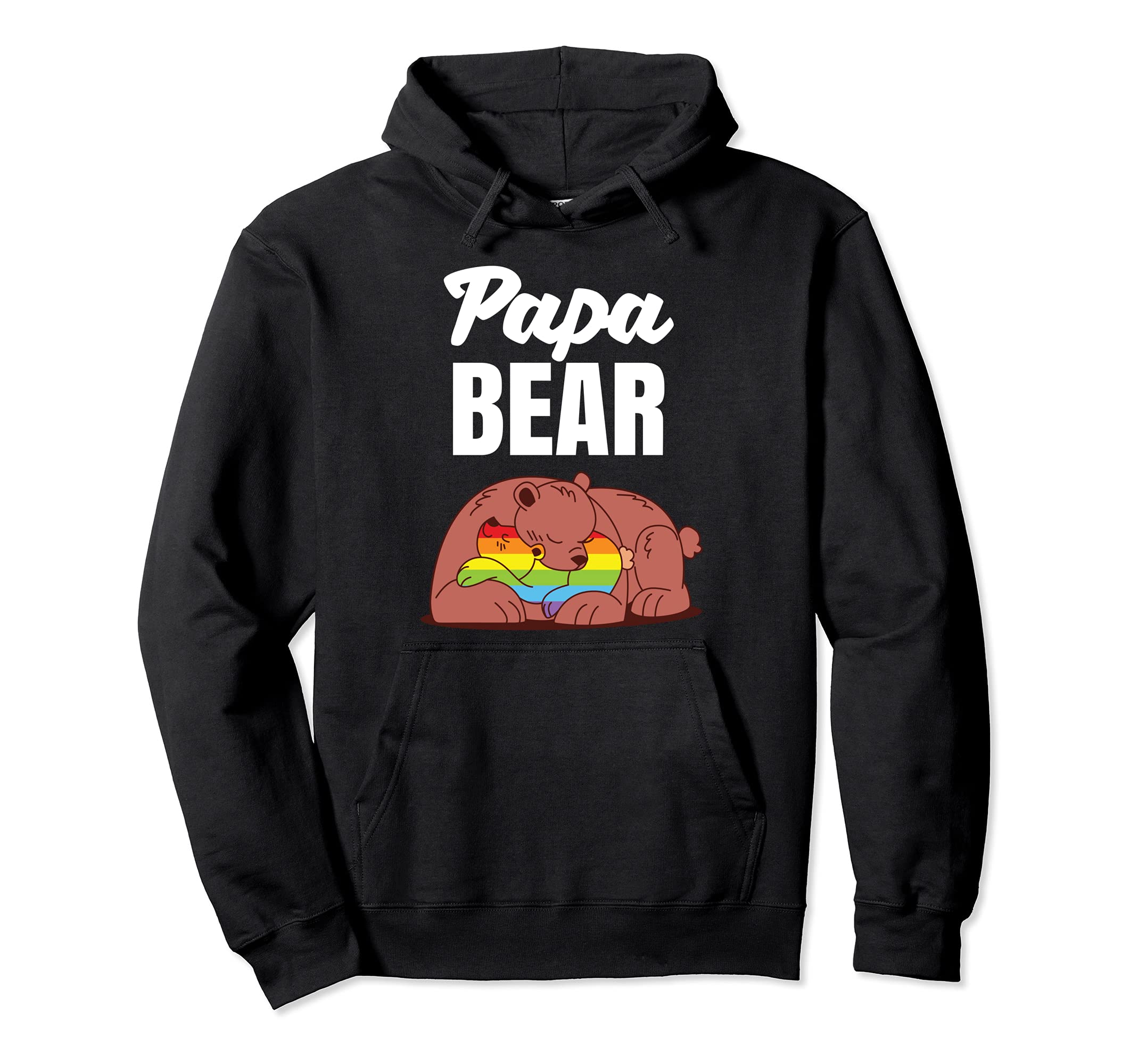 Lgbt Dad Papa Bear Camping Fathers Day Hoodie - Minimalist Print Men Women - T-Shirt, Sweatshirt, Hoodie