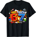 I was 6 Now I'm 7 Birthday 67 Meme Building Brick - Adult & Kids T-Shirts, Sweatshirts & Hoodies apparel design preview 1
