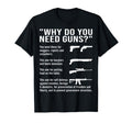 Pro Gun Enthusiast Why Do You Need Guns T-Shirt - Trendy Graphic Men Women - T-Shirt, Sweatshirt, Hoodie
