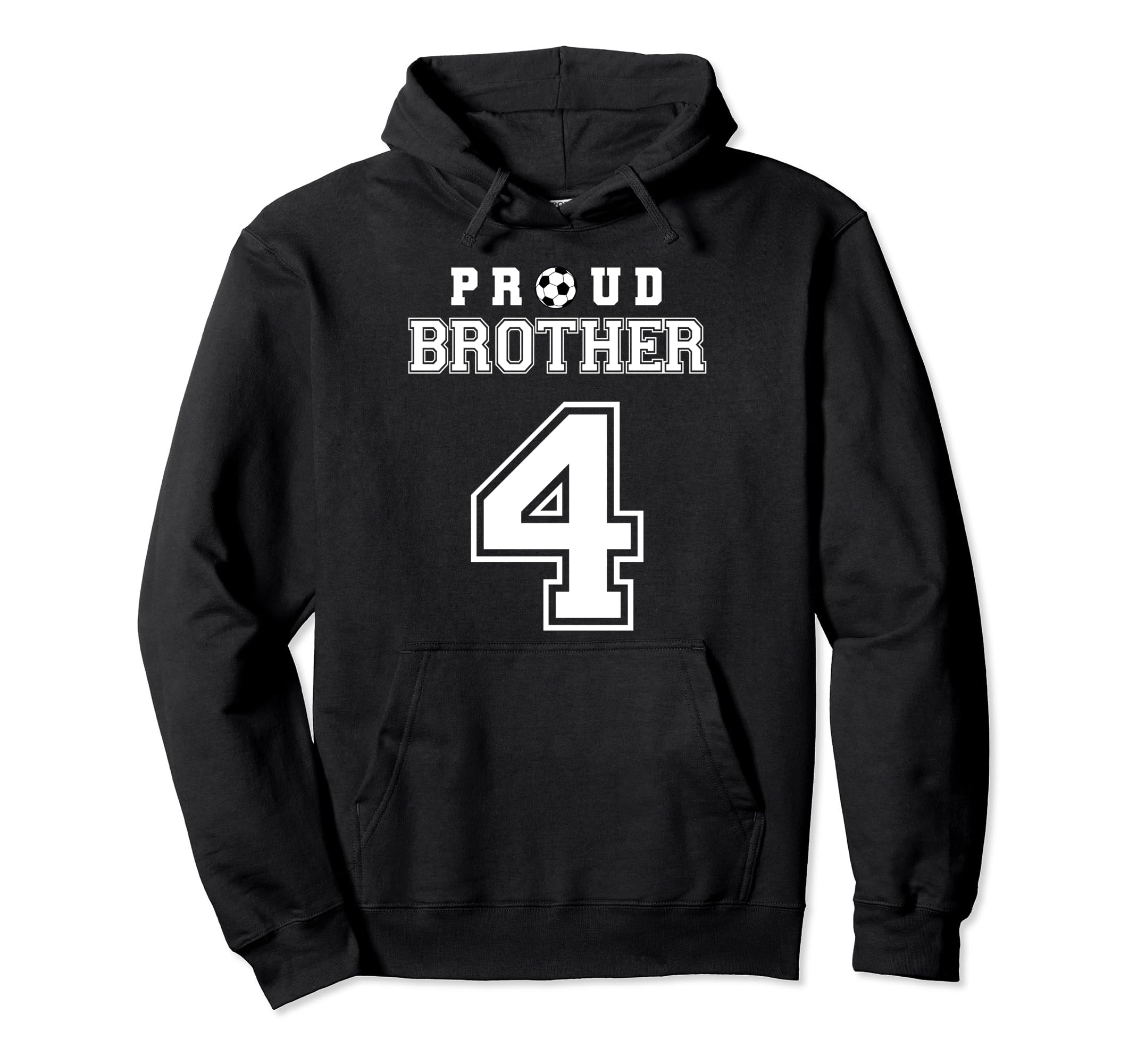 Number 4 Custom Proud Soccer Futbol Hoodie - Aesthetic Graphic Unisex - T-Shirt, Sweatshirt, Hoodie