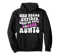 Groovy Soccer Aunt Soccer Player Hoodie - Aesthetic Graphic for Adults - T-Shirt, Sweatshirt, Hoodie