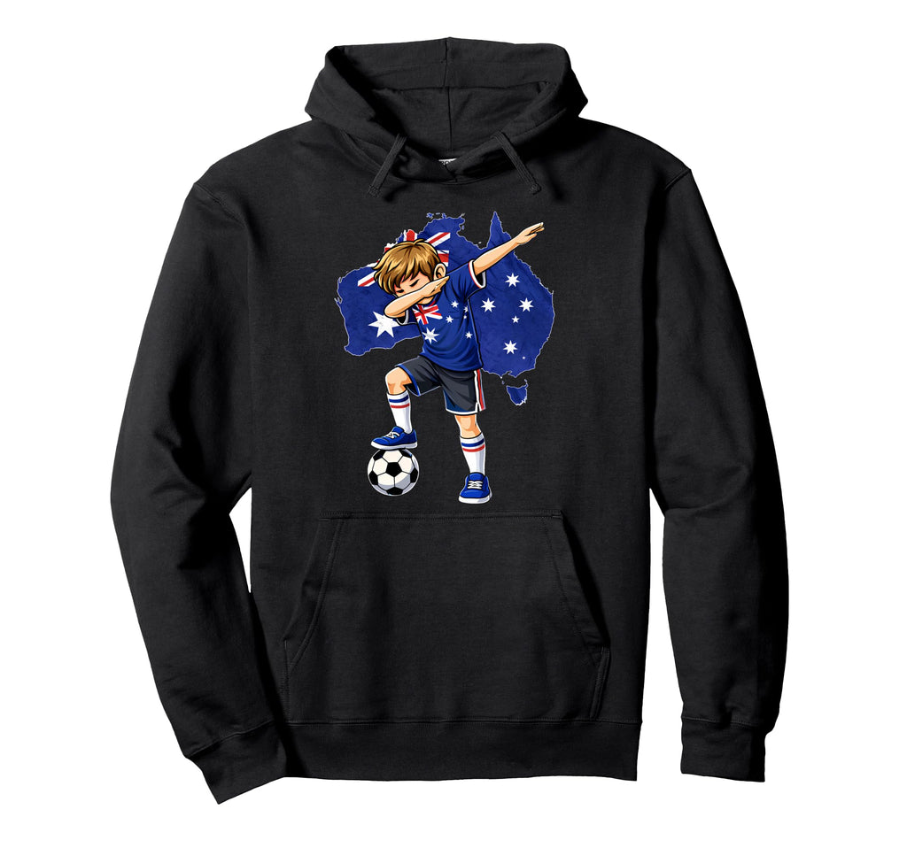 Dabbing Soccer Australia Jersey Hoodie - Unique Graphic Men Women - T-Shirt, Sweatshirt, Hoodie