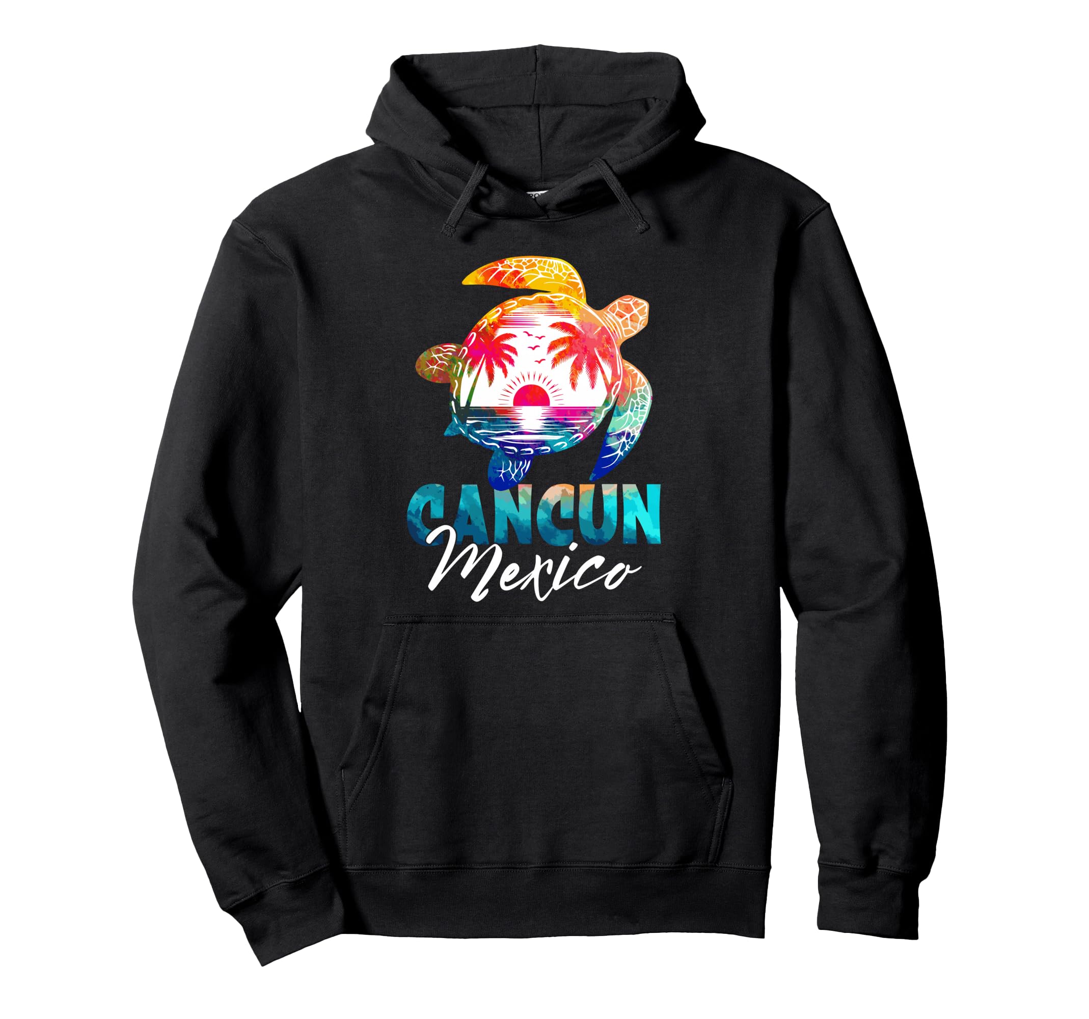 Cancun Mexico Turtle Tropical Hoodie - Casual Everyday Wear Men Women - T-Shirt, Sweatshirt, Hoodie