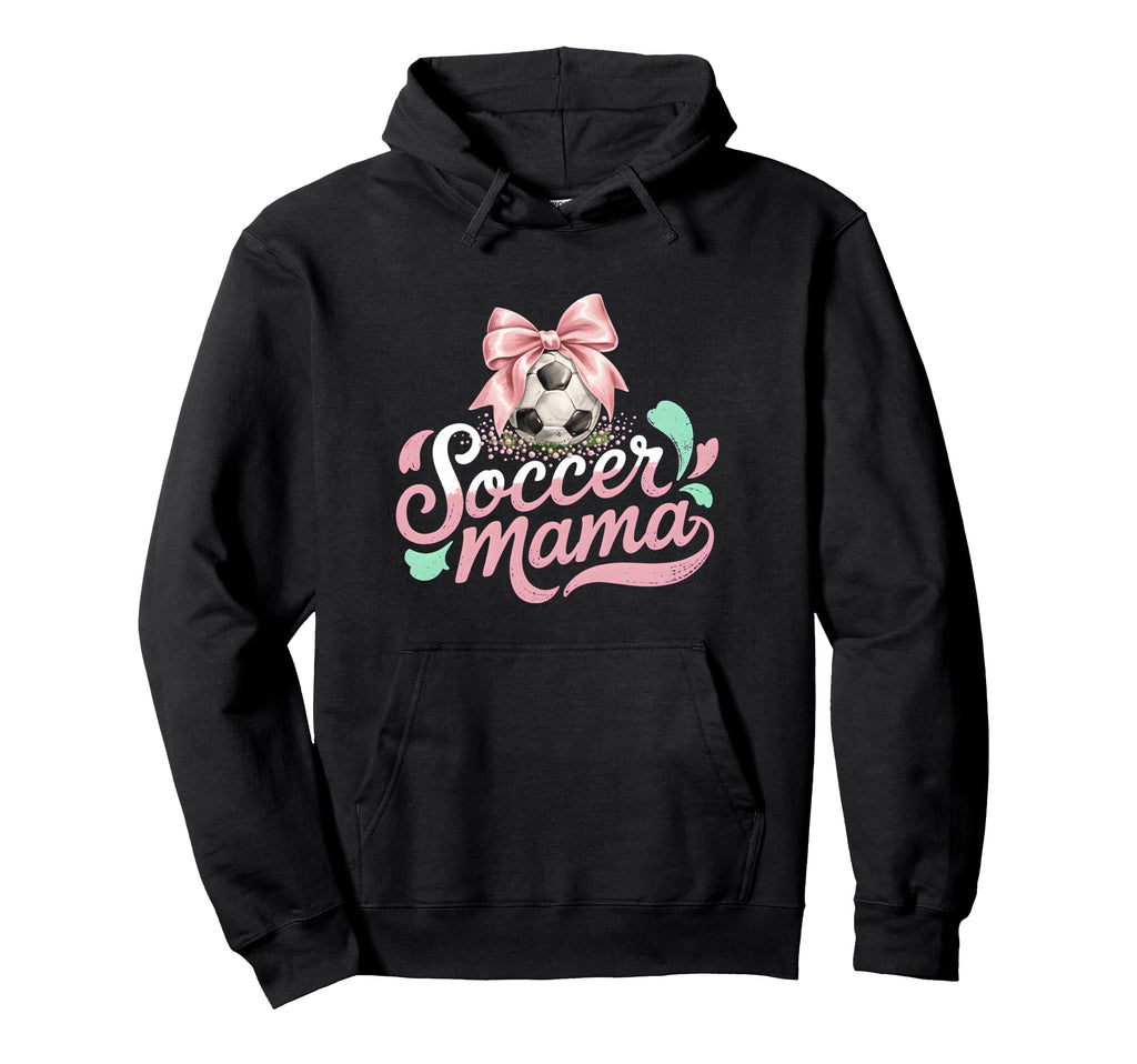 Soccer Mama Coquette Bow Sideline Hoodie - Trendy Graphic for Adults - T-Shirt, Sweatshirt, Hoodie
