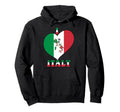 I Love Italy Flag Heart Proud Italian Mom Hoodie - Trendy Graphic Unisex - T-Shirt, Sweatshirt, Hoodie