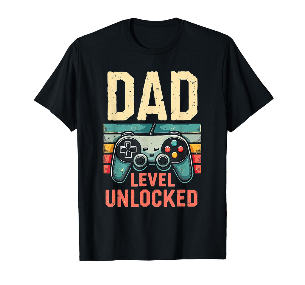 Dad Level Unlocked Funny Gamer Dad T-Shirt - Graphic Print Unisex - T-Shirt, Sweatshirt, Hoodie