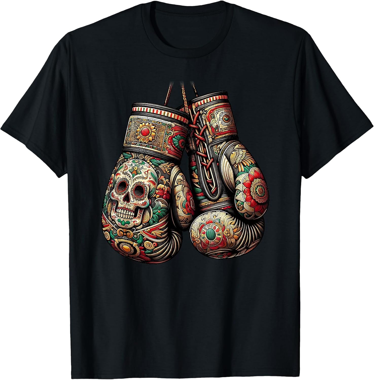 Mexican Vintage Style Boxing Gloves Aztec Mayan - Adult & Kids T-Shirts, Sweatshirts & Hoodies apparel design preview 1