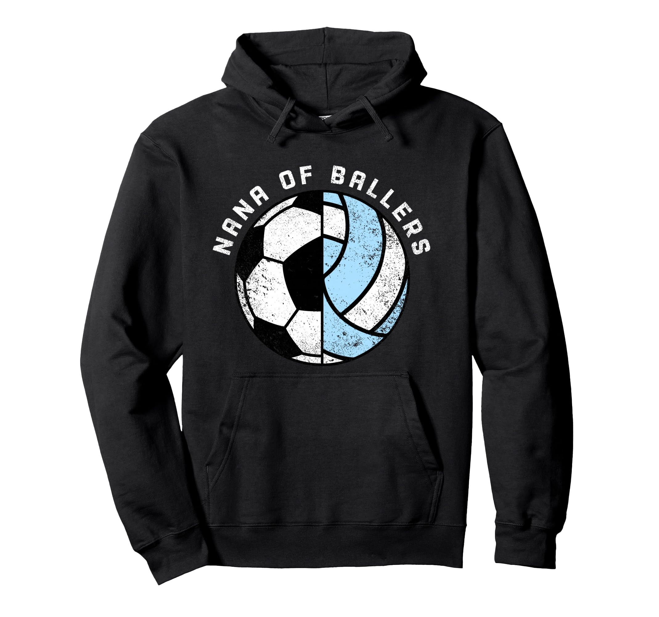 Nana Ballers Funny Soccer Volleyball Nana Hoodie - Graphic Print for Adults - T-Shirt, Sweatshirt, Hoodie