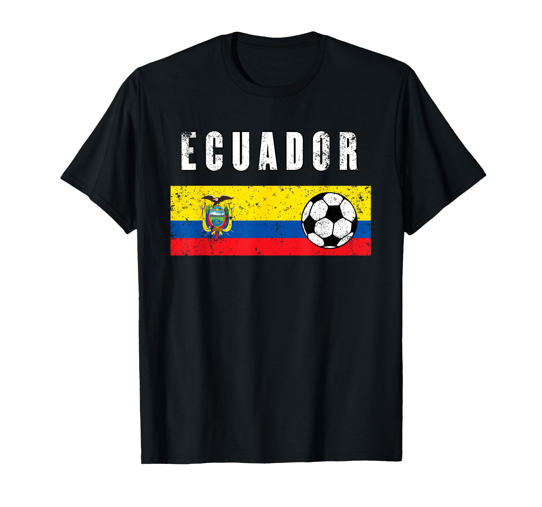 Ecuador Flag Soccer Football Ecuadorian T-Shirt - Graphic Print Unisex - T-Shirt, Sweatshirt, Hoodie