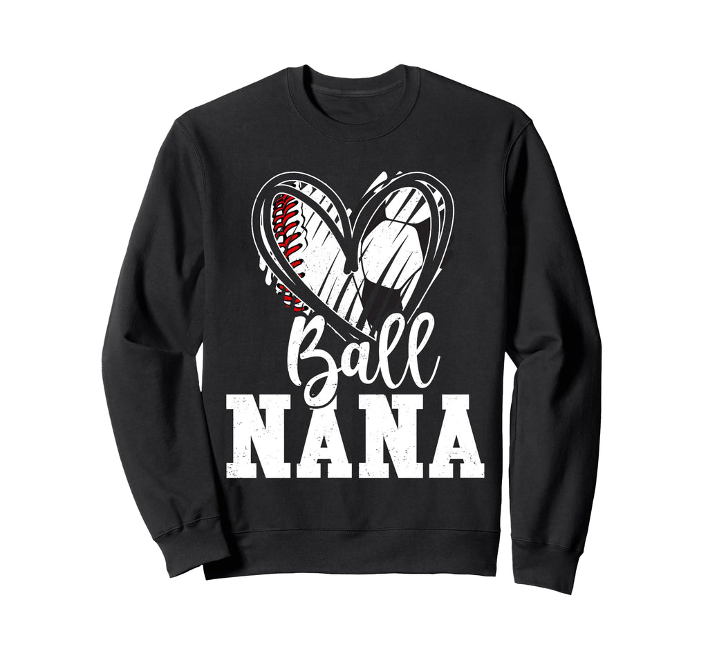Ball Grandma Heart Baseball Soccer Ball T-Shirt - Novelty Apparel Men Women - T-Shirt, Sweatshirt, Hoodie