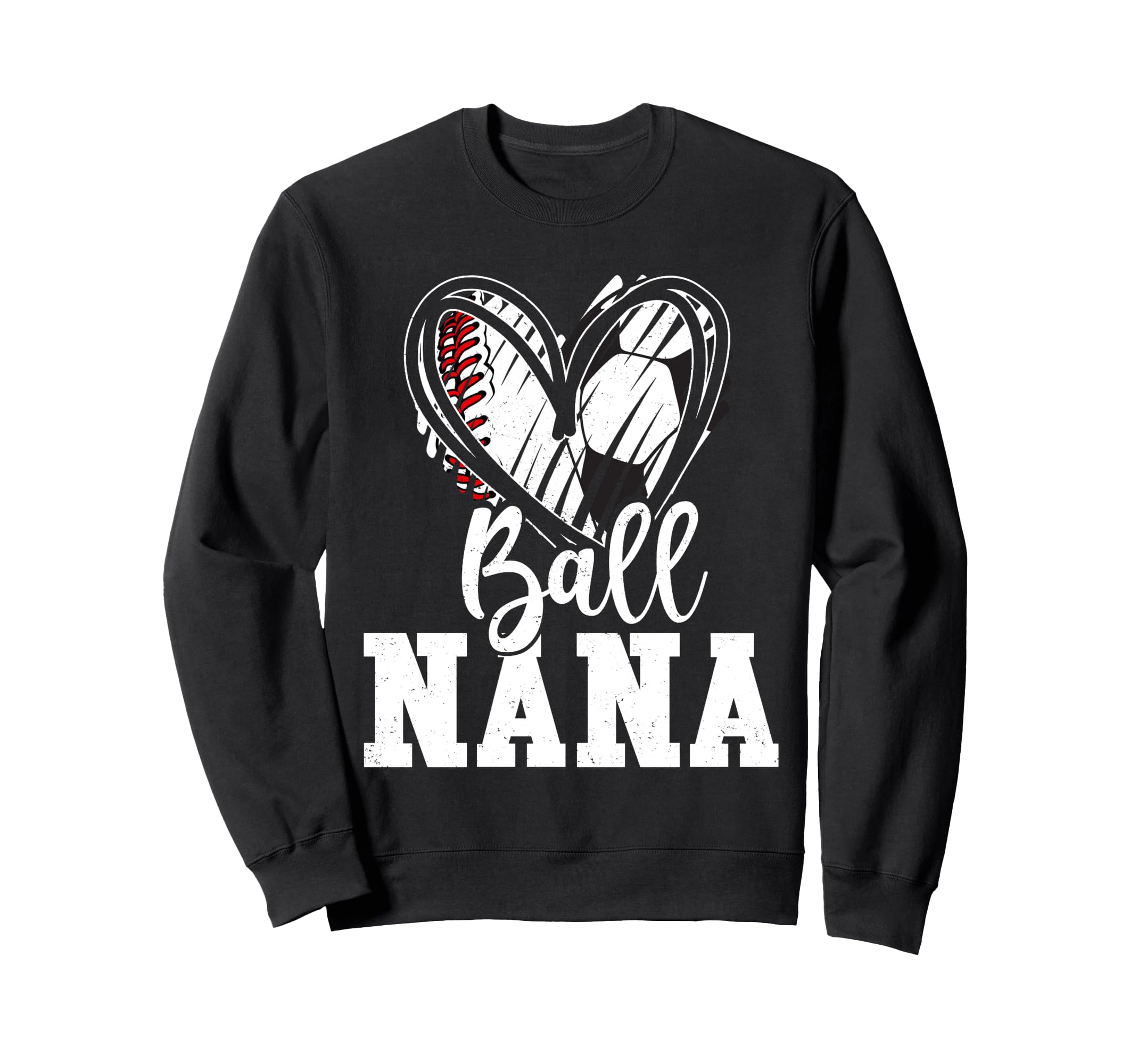 Ball Grandma Heart Baseball Soccer Ball T-Shirt - Novelty Apparel Men Women - T-Shirt, Sweatshirt, Hoodie