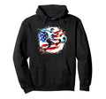 American Flag Soccer Soccer Hoodie - Aesthetic Graphic Men Women - T-Shirt, Sweatshirt, Hoodie