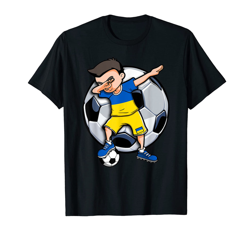 Dabbing Soccer Ukraine Football Fans T-Shirt - Graphic Print for Adults - T-Shirt, Sweatshirt, Hoodie