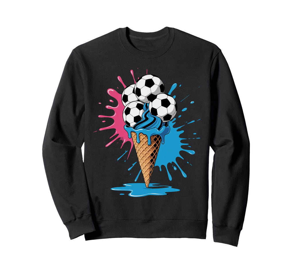 Ice Cream Soccer Ball Drip Game Soccer Sweatshirt - Trendy Graphic Unisex - T-Shirt, Sweatshirt, Hoodie