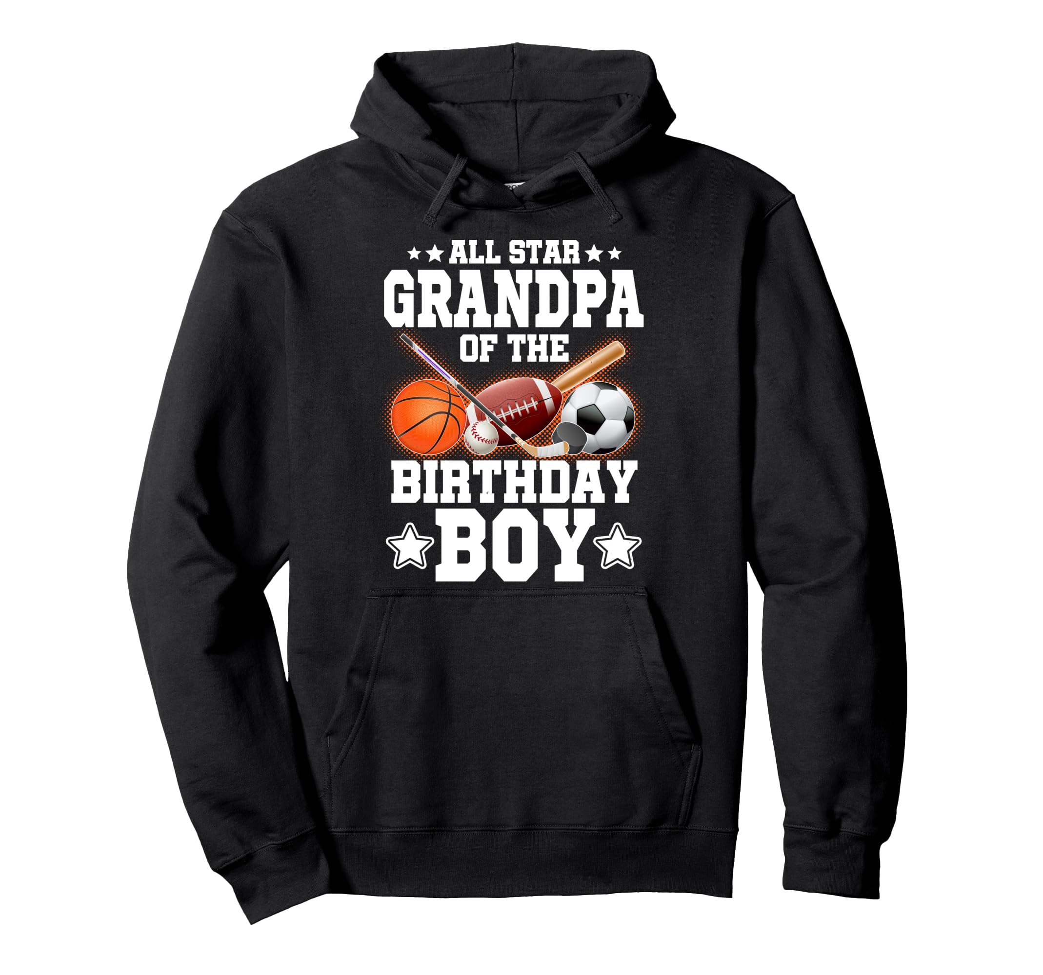 All Star Grandpa Birthday Basketball Hoodie - Aesthetic Graphic Unisex - T-Shirt, Sweatshirt, Hoodie