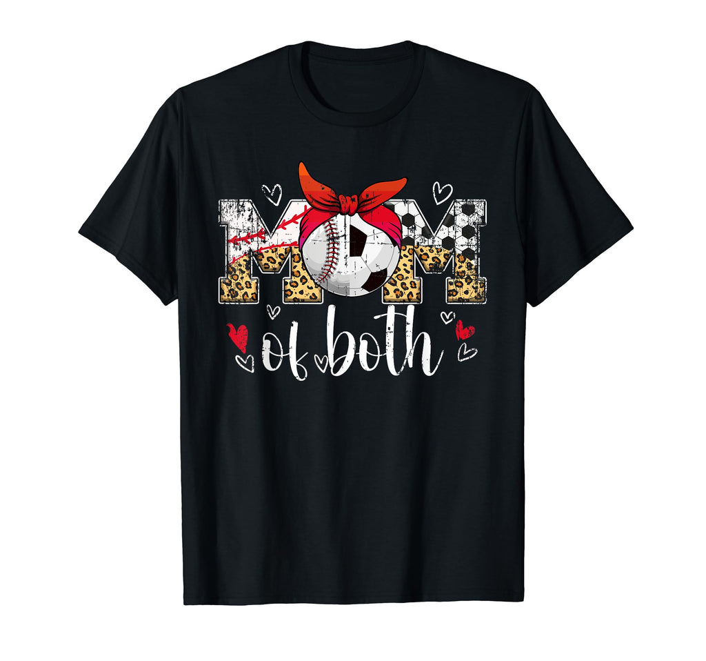 Mom Both Baseball Soccer Mom Soccer T-Shirt - Unique Graphic Unisex - T-Shirt, Sweatshirt, Hoodie