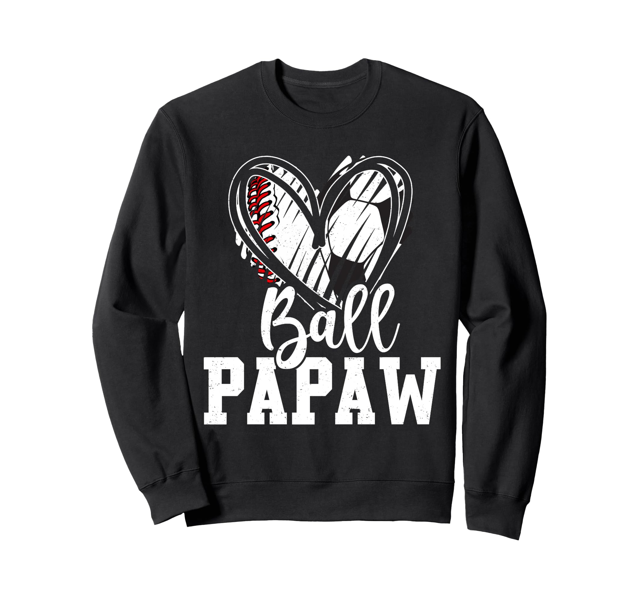 Ball Grandpa Heart Baseball T-Shirt - Casual Everyday Wear for Adults - T-Shirt, Sweatshirt, Hoodie